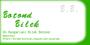 botond bilek business card